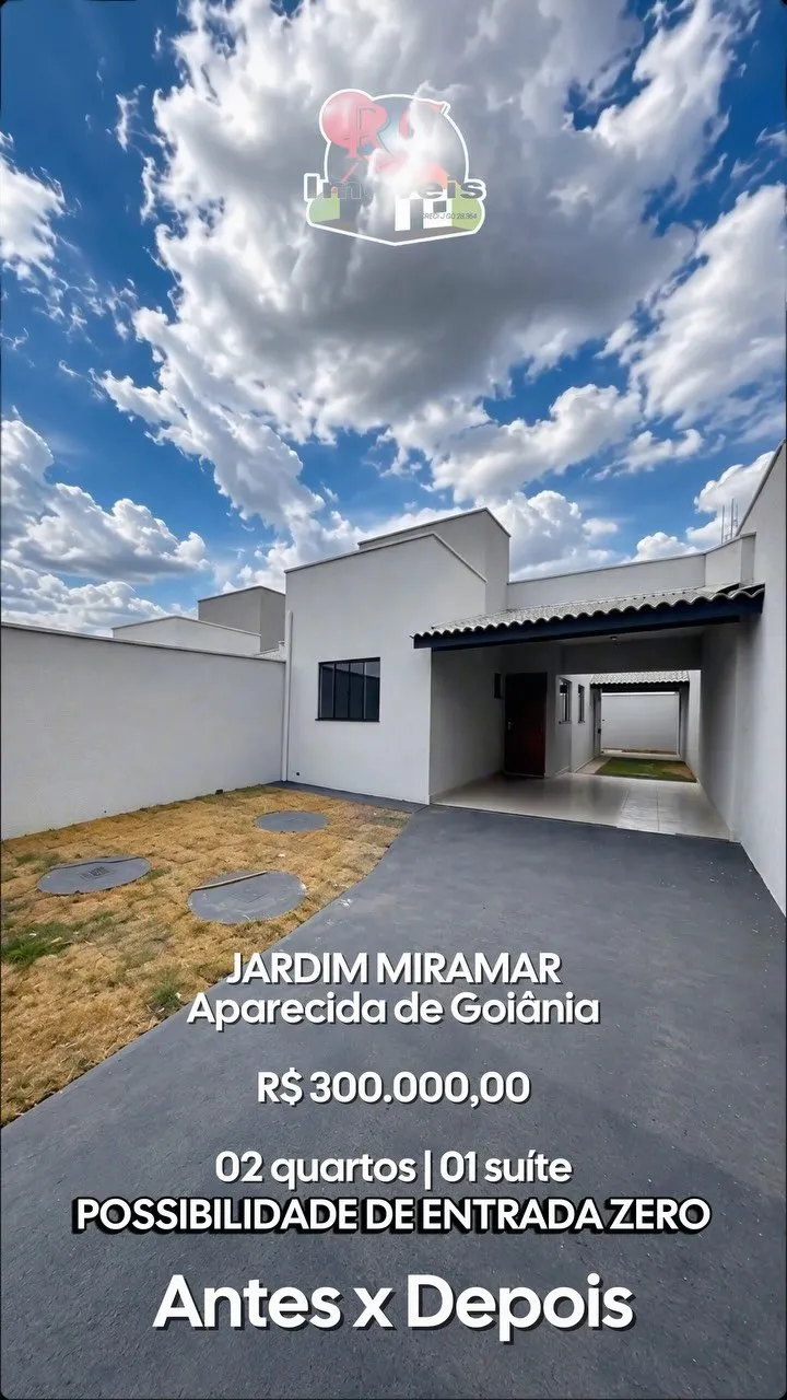 Casa térrea nova com gramado na frente